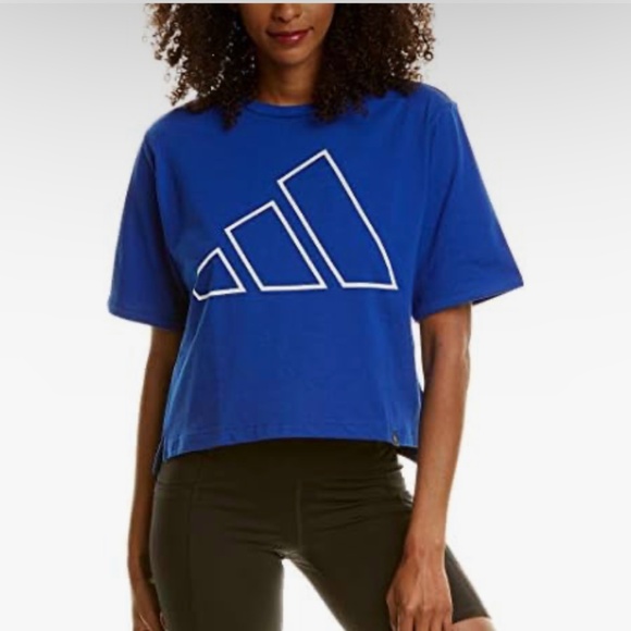 Adidas Originals Women’s Cropped Tee, Rare, Summer Lounge Gymwear Athleisure - Picture 1 of 4